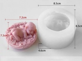 Molde silicona bebe durmiendo